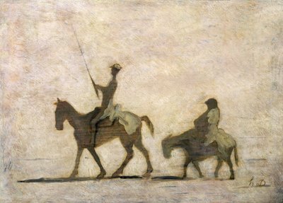 Don Quixote and Sancho Panza by Honoré Daumier